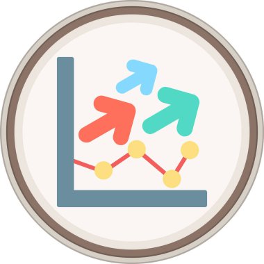 iş grafiği ikon vektör illüstrasyonu