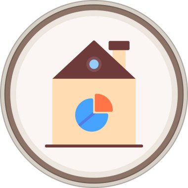 Pasta grafiği vektör illüstrasyon tasarımı olan ev