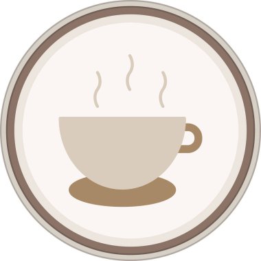 Kahve fincanı ikonu. vektör illüstrasyonu