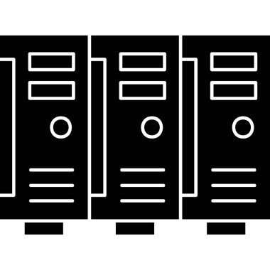 Sunucu. Web simgesi basit illüstrasyon