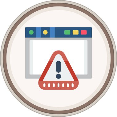 uyarı simgesi. Web için uyarı vektör simgelerinin basit illüstrasyonu