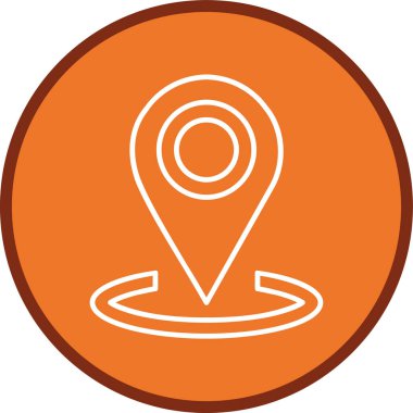 konum simgesi, vektör çizimi