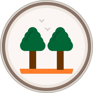 ağaçlar ikon vektör illüstrasyonu