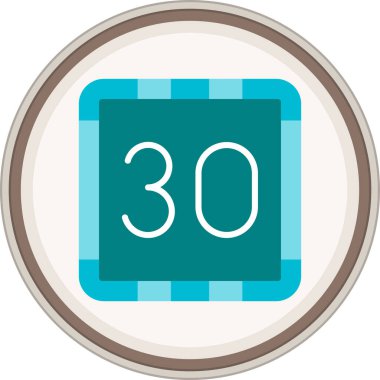 sıfır numaralı simge, düz tasarım