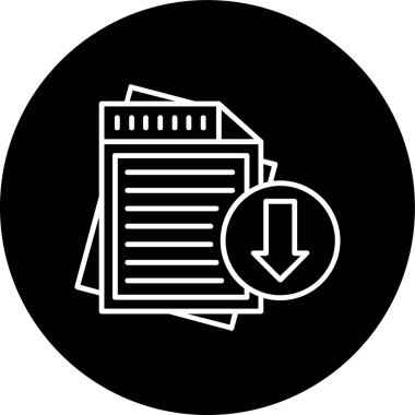 belge vektörü düz simge