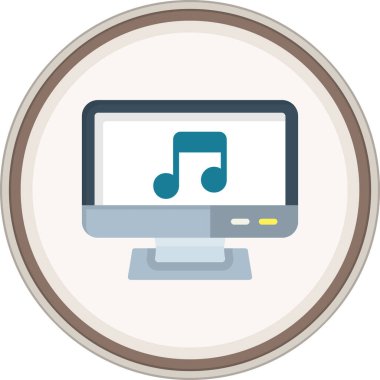 müzik notası vektör simgesi düzenlenebilir