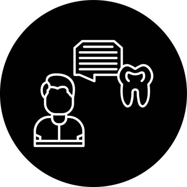 dişçi vektör illüstrasyon simgesi