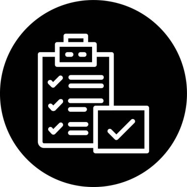 Kontrol listesi simgesi vektör illüstrasyonu