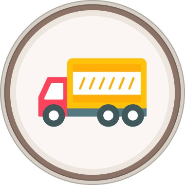 Kamyon. Web simgesi basit illüstrasyon