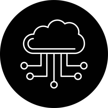 Moda tarzında izole edilmiş bir bulut simgesi