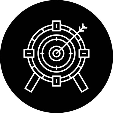 Siyah ve beyaz simgesinin vektör illüstrasyonu