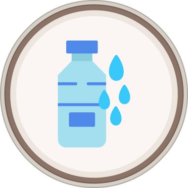 Su. Web simgesi basit illüstrasyon