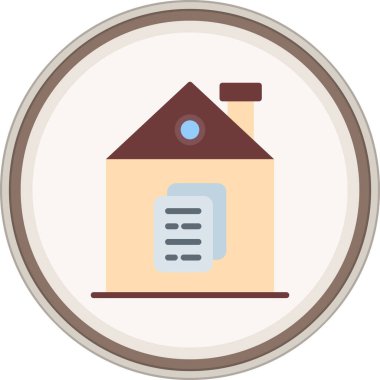 bir daire üzerinde ev vektör illüstrasyonu