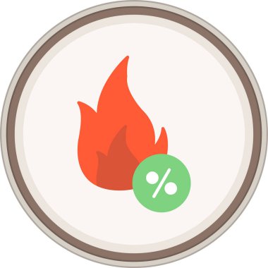 Yangın. Web simgesi basit illüstrasyon