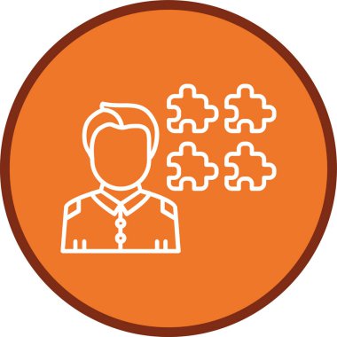 İş adamı simgesi vektör illüstrasyonu