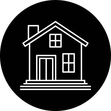 Ev. Web simgesi basit illüstrasyon