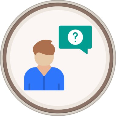 Soru işareti. Web simgesi basit tasarım