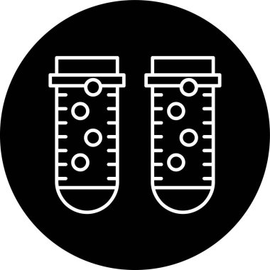 Test tüpü. Web simgesi basit illüstrasyon