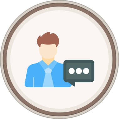 Konuş. Web simgesi basit illüstrasyon