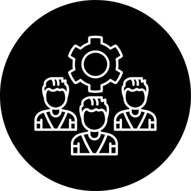 Çemberdeki insanların vektör simgesi