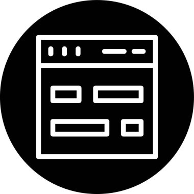 tarayıcı web simgesi basit illüstrasyon