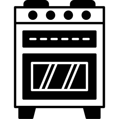 Mutfak fırın vektör simgesi