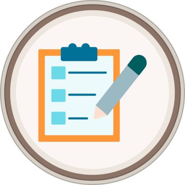 Kontrol listesi. Web simgesi basit illüstrasyon