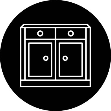 Mobilya simgesinin vektör illüstrasyonu