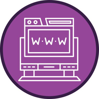 Tarayıcı. Web simgesi basit illüstrasyon