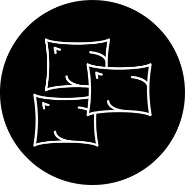 Siyah ve beyaz simgesinin vektör illüstrasyonu