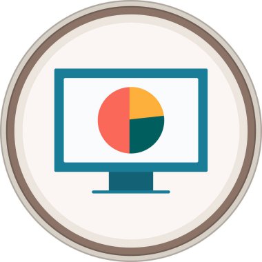 iş grafiği düz vektör simgesi