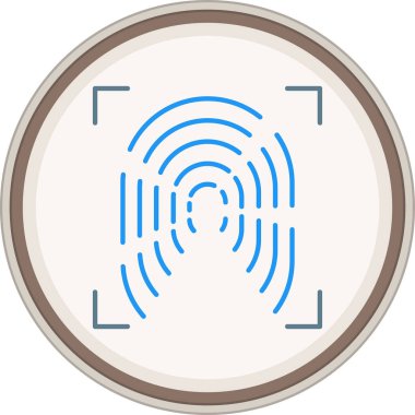 parmak izi ikonu vektör illüstrasyonu