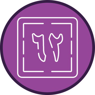 Benzersiz kemik vektörü simgesi