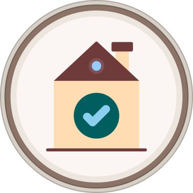 ev vektör çemberi simgesi