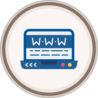 Web Hosting düz vektör simgesi