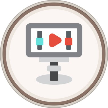 video. Web simgesi basit illüstrasyon