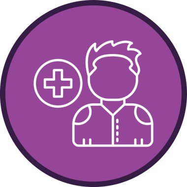 Haçlı adam, vektör illüstrasyonu.