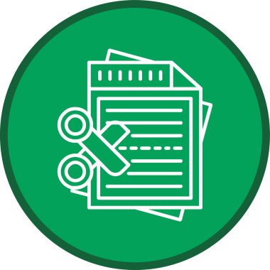 belge simgesi vektör illüstrasyonu