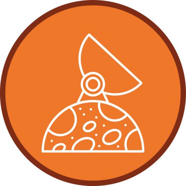 Şirin bir çizgi film simgesinin vektör çizimi