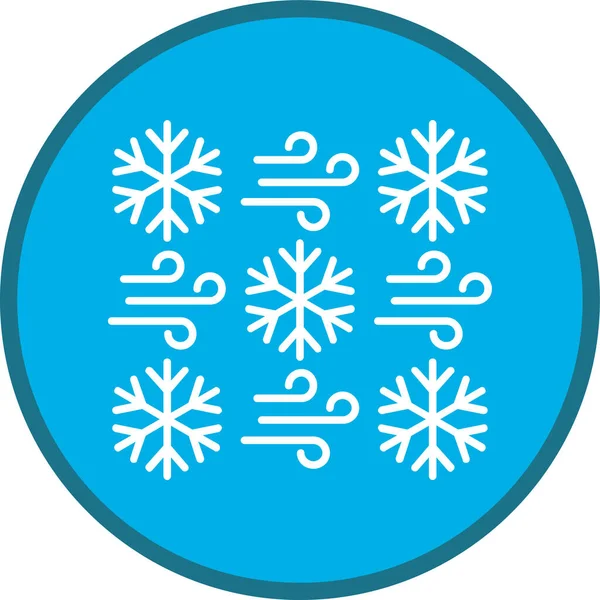 Kar Tanesi vektör simgesi. Basit resimleme