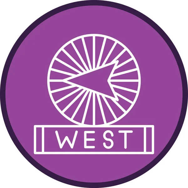 Pusula simgesinin vektör illüstrasyonu