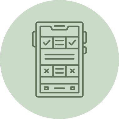 Smartphone green Circle. Vector Illustration For Web Use