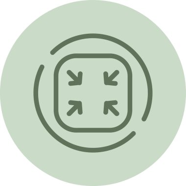 Yeşil çemberi sıkıştırın. Web Kullanımı için Vektör İllüstrasyonu