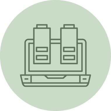 Pil yeşili halka. Web Kullanımı için Vektör İllüstrasyonu