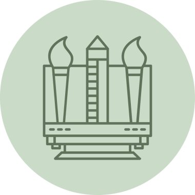 Yeşil Çember 'i tasarla. Web Kullanımı için Vektör İllüstrasyonu