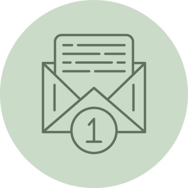 Email green Circle. Vector Illustration For Web Use