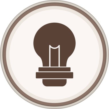 İyi fikir Glyph kahverengi çember. Web Kullanımı için Vektör İllüstrasyonu