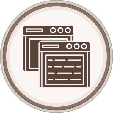 Windows Glyph brown circle. Vector Illustration For Web Use