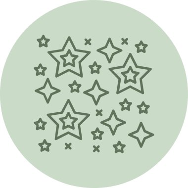 Stars green Circle. Web Kullanımı için Vektör İllüstrasyonu
