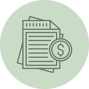 Document green Circle. Vector Illustration For Web Use